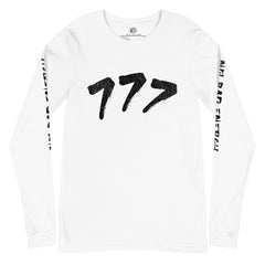 No Bad Energy™ 777 Long Sleeve Tee - White