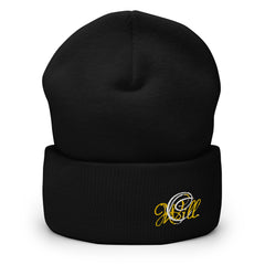 Coloan Cuffed Beanie (Gold/White embroidered logo)