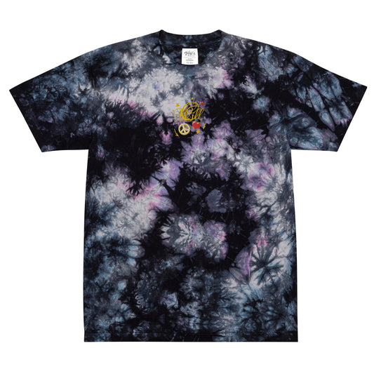 Coloan Oversized Embroidered Tie-Dye T-Shirt
